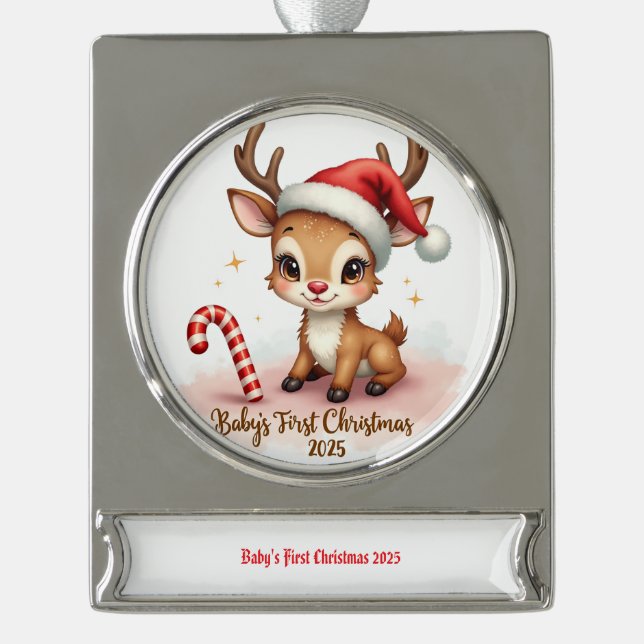Baby’s First Christmas 2025 – Snowflake Ornament (Front)