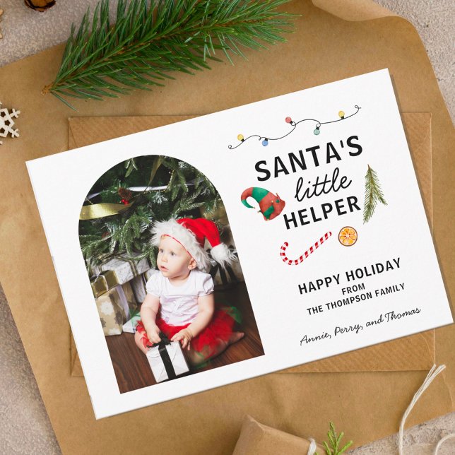 Baby’s First Christmas Arch Frame Cute Holiday Card (Creator Uploaded)