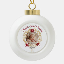 Baby’s First Christmas Ceramic Ball Ornament
