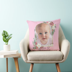 Baby’s First Christmas Newborn Holiday Keepsake Cushion