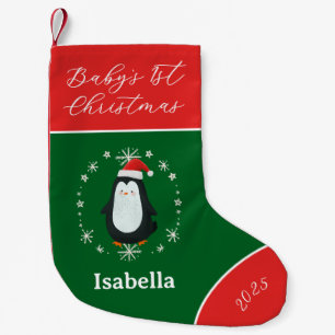Baby’s First Christmas Penguin Small Christmas Stocking