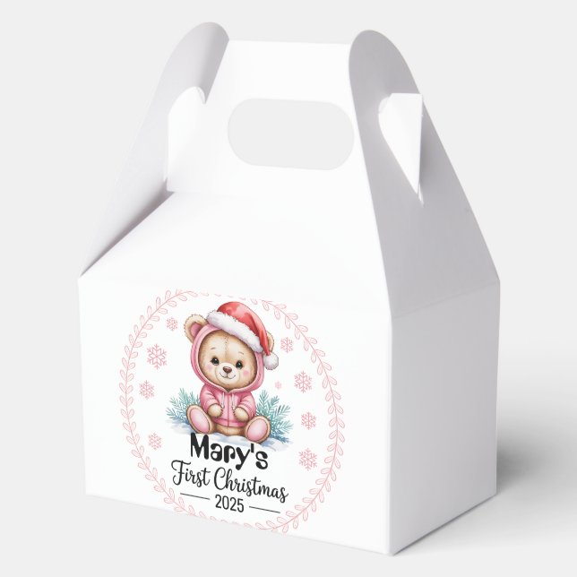 Baby’s First Christmas Personalised Favour Boxes  (Front)