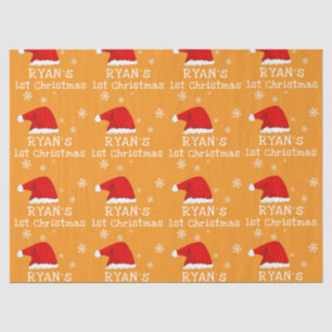 Baby`s First Christmas Red Santa Hat Snowflake Tissue Paper