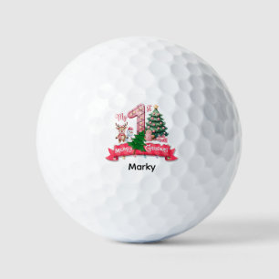 Baby’s First Christmas Snowman Personalised Golf Balls