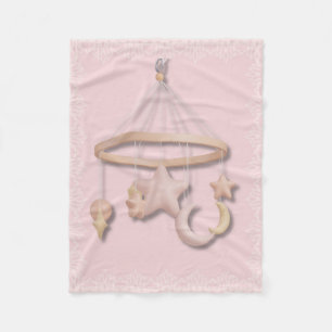 Baby’s First Mobile Moon and Stars Pastel Fleece Blanket