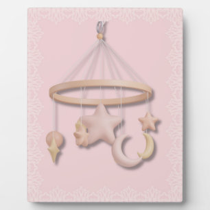 Baby’s First Mobile   Moon and Stars Pastel  Plaque