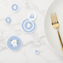 Baby’s First Tooth Party Monogram Decorations