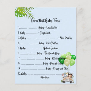 Baby Safari Baby Shower Games