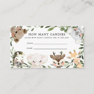 Baby Safari Guess How Many Candies Card