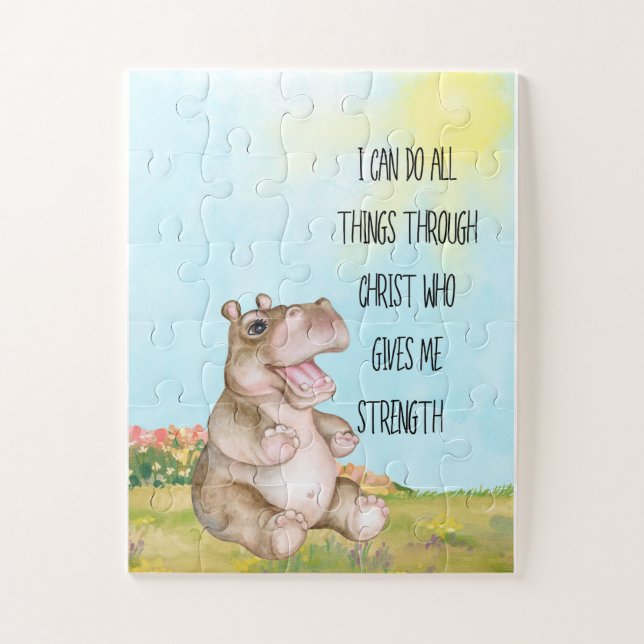 Baby Safari/Hippo Kids/Playroom Jigsaw Puzzle (Vertical)