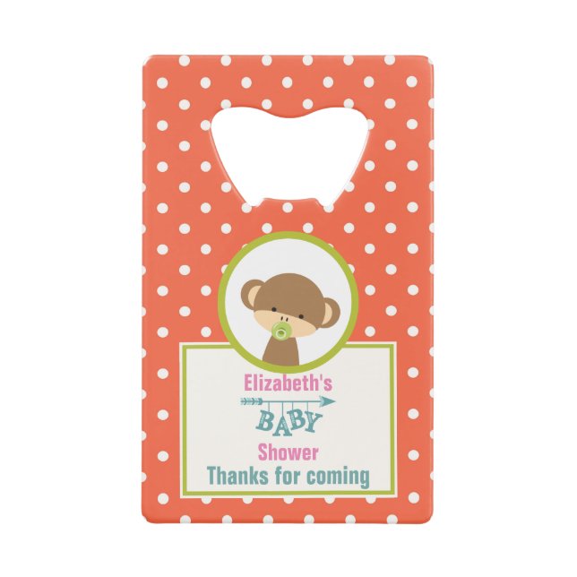 Baby Safari Monkey with Pacifier Shower (Front)