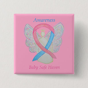 Baby Safe Haven Awareness Angel Ribbon Pin