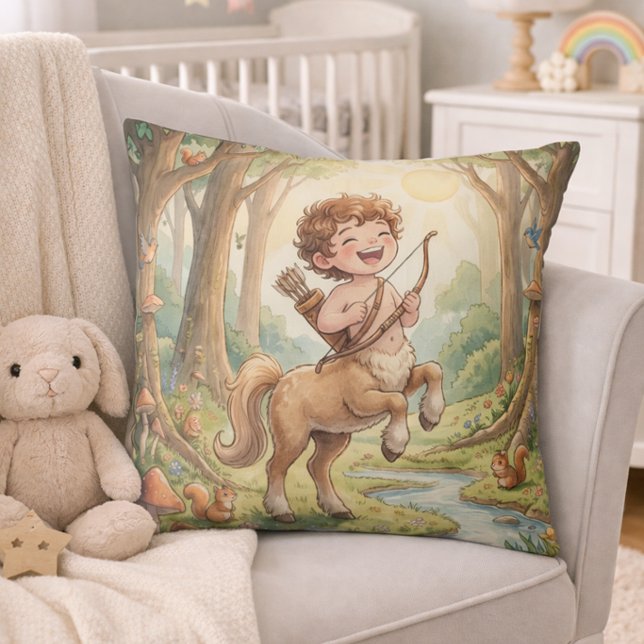 Baby Sagittarius Zodiac Nursery Kids Cushion (Creator Uploaded)