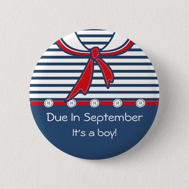 Baby Sailor Suit B 6 Cm Round Badge (Front)