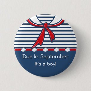 Baby Sailor Suit B 6 Cm Round Badge