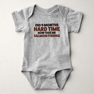 Baby Salmon Fishing Jersey Bodysuit Shirt