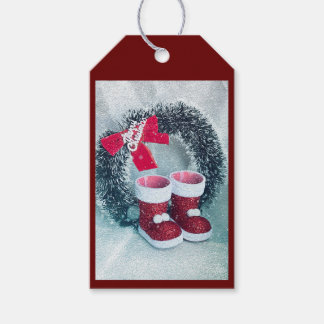 Baby Santa Boots Gift Tags