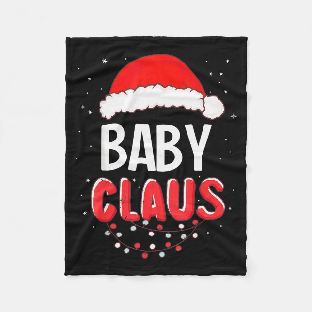 Baby Santa Claus Christmas Matching Costume  Fleece Blanket (Front)