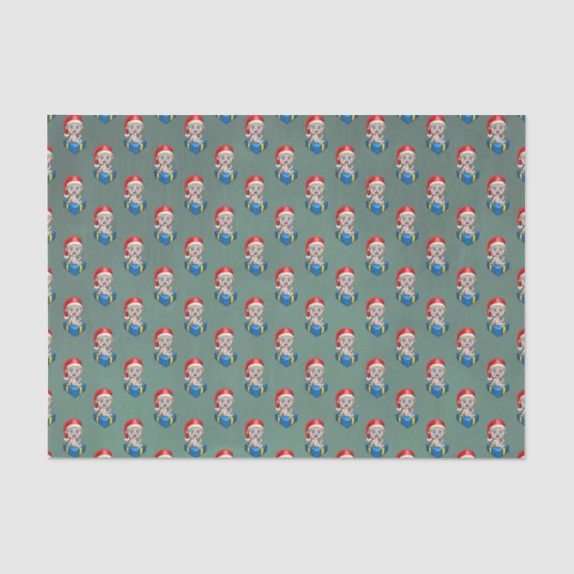 Baby Santa Claus Tissue Paper (Front)