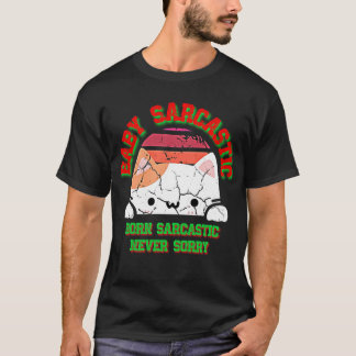 Baby Sarcastic- Cat Retro Vintage Distressed  T-Shirt