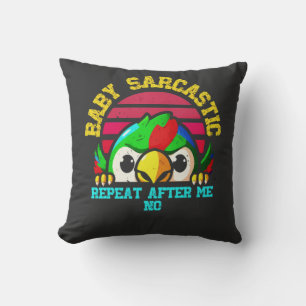 Baby Sarcastic Parrot: Funny Bird Cushion