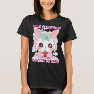 Baby Sarcastic Too Cute To Care Pastel Aesthetic T-Shirt