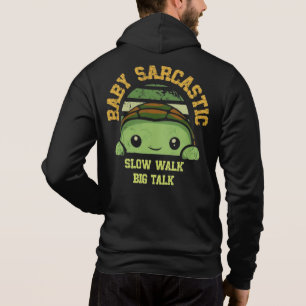 Baby Sarcastic Vintage Turtle Graphic Hoodie