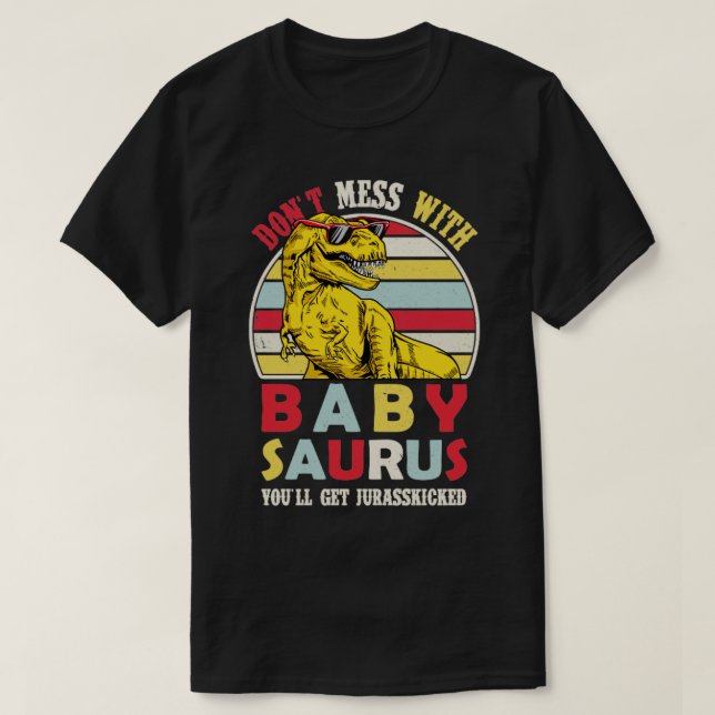 Baby Saurus Shirt Babysaurs Shirt Dinosaur Baby An (Design Front)