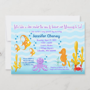 BABY SEA CRITTERS 5x7 Baby Shower Invitation