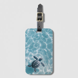 Baby Sea Turtle in Clear Water Luggage Tag