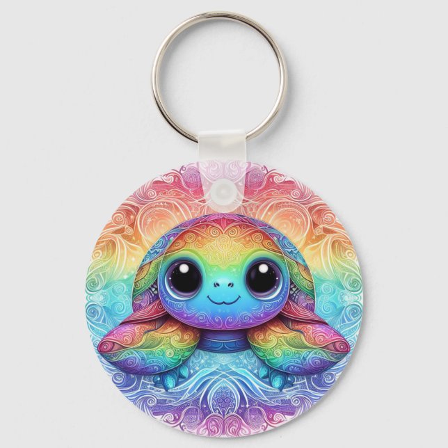 Baby sea turtle keyring keychain (Front)