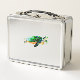 Baby Sea Turtle Moving Towards the Sea Metal Lunch Box