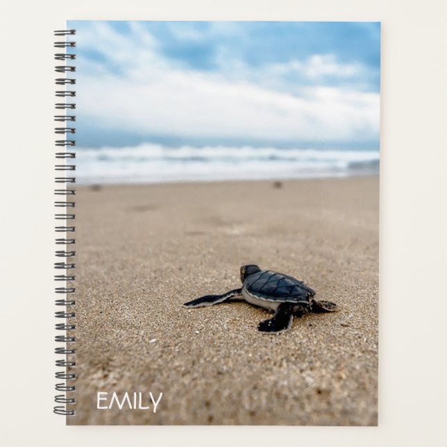 Baby Sea Turtle Personalised Planner (Front)