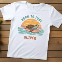 Baby Sea Turtle Retro Surf Vibes - Born to Surf