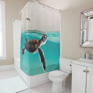 Baby Sea Turtle Shower Curtain