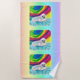 Baby Seal "Art by Kids" Beach Towel
