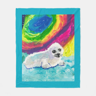 Baby Seal "Art by Kids" Fleece Blanket