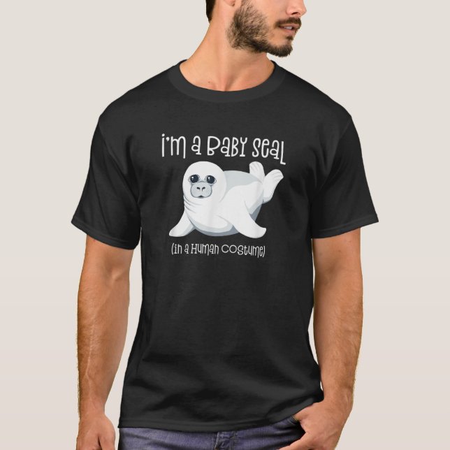 Baby Seal Costume Cute Funny Graphic Seal T Shirt (Front)