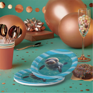 Baby Seal Paper Plate