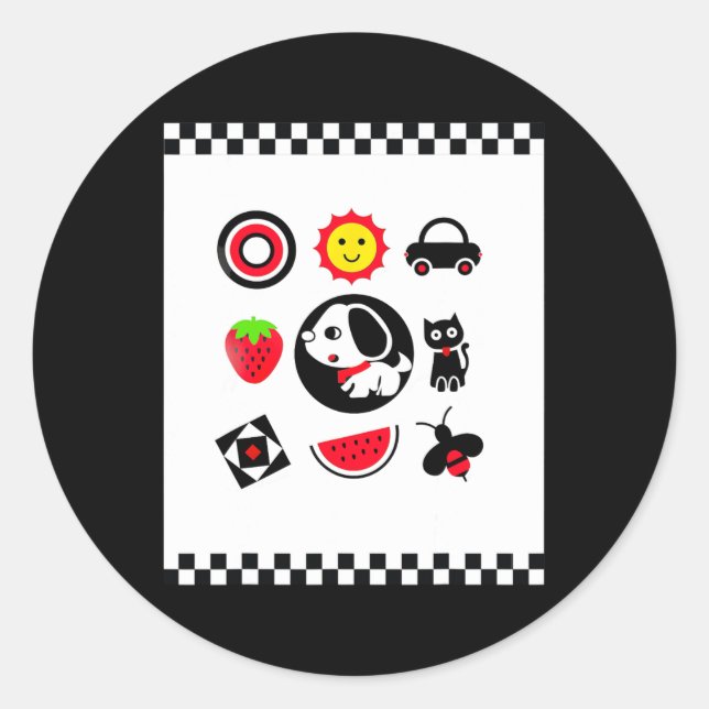 Baby Sensory Gift For New Mum Dad Parents  Classic Round Sticker (Front)