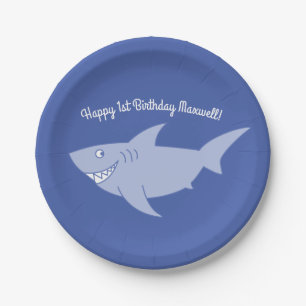 Baby Shark 1st Birthday Plates