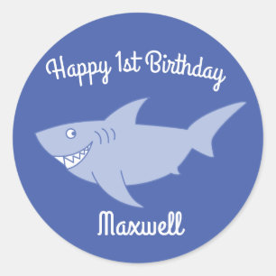 Baby Shark 1st Birthday Sticker Seals