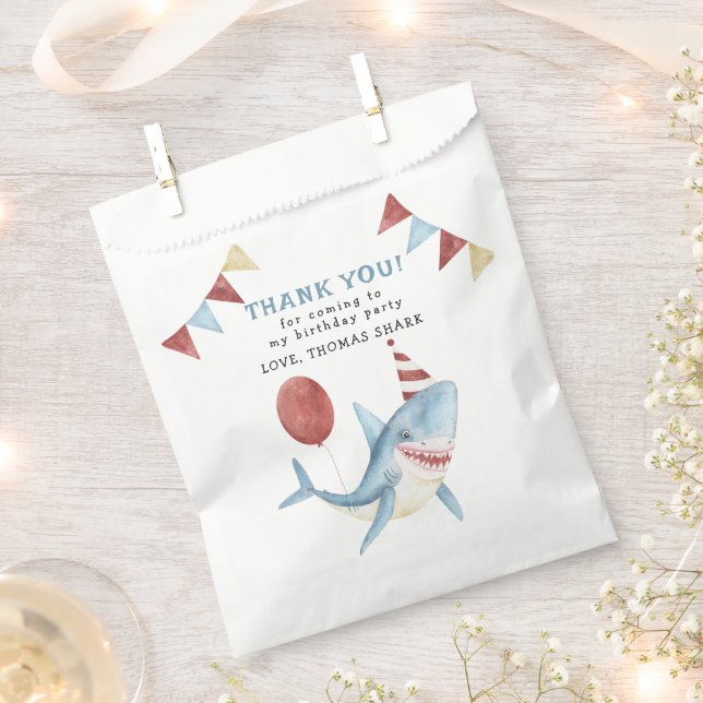 Baby Shark 1st Birthday Under The Sea Thank you Favour Bags (Clipped)