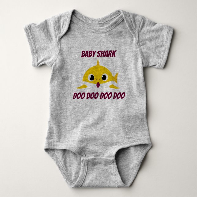 Baby shark baby bodysuit (Front)