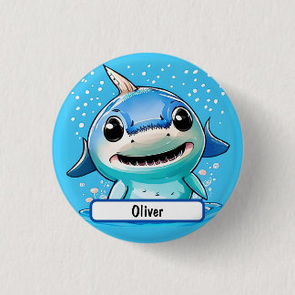Baby Shark Button With Custom Nametag