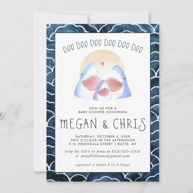 Baby Shark Doo | Cute Shark Baby Shower (Front)