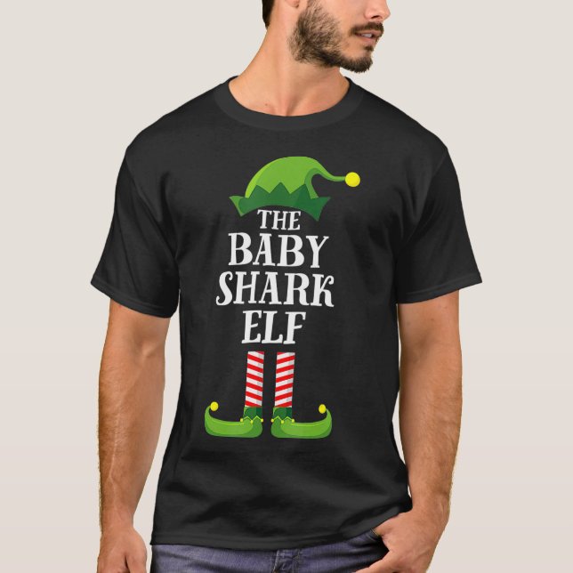 Baby Shark Elf Matching Family Group Christmas Par T-Shirt (Front)