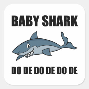 Baby Shark Funny Square Sticker