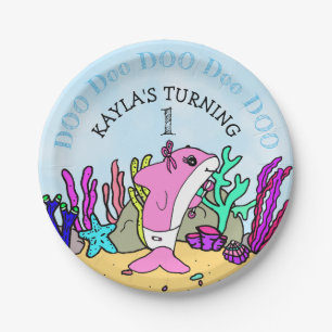 Baby Shark Girl's Birthday Party Paper Plate