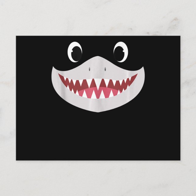Baby Shark Halloween - Cute Shark Gifts Announcement Postcard (Front)